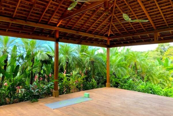 Bali Style Yoga Shala with Yoga Mats on Property